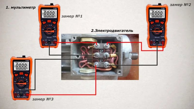 Прозвонка электродвигателя мультиметром