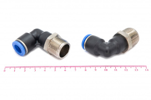 Пневмофитинг цанговый L-образный с наружной резьбой PL 10-М20х1.5