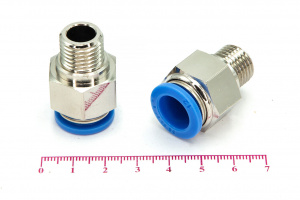Пневмофитинг цанговый прямой с наружной резьбой PC 12-М14х1.5