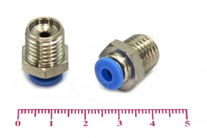 Пневмофитинг цанговый прямой с наружной резьбой PC 4-М12х1.5