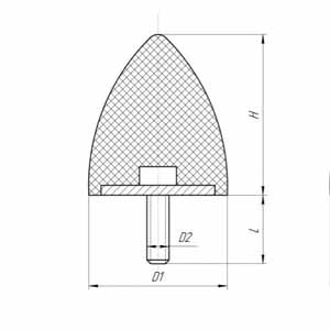 Виброопора 30X35 тип A параболическая