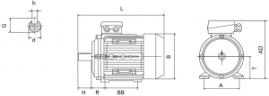 MGM BA 112MC 4 B3 Электродвигатель