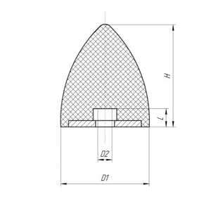 Виброопора 80X95 M12 Тип B Параболическая