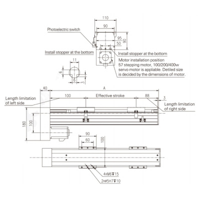 Линейный модуль YR-HGWS95F-I-BM-5-200