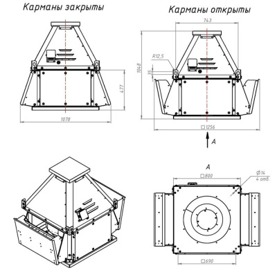 Крышный вентилятор MPKF5.60-6K (0.55/1000)