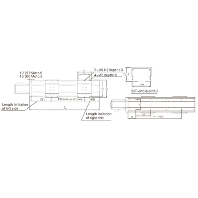Линейный модуль YR-MGNS100F-BR-5-200