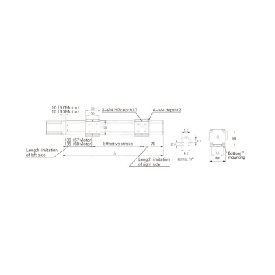 Линейный модуль YR-MGWS60F-BC-4-450
