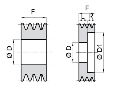 1SPB-190 D65 Шкив