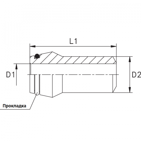 Ниппель сварной SKA15 SS (нержавеющая сталь)