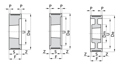 PPL D=80/12 TB1215 Шкив поликлинового ремня Micro-V