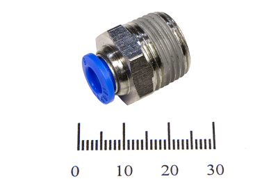 Пневмофитинг цанговый прямой с наружной резьбой PC 6-03 (R3/8")